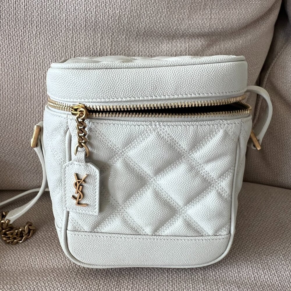 Grain de Poudre Quilted 80's Vanity Bag Cream